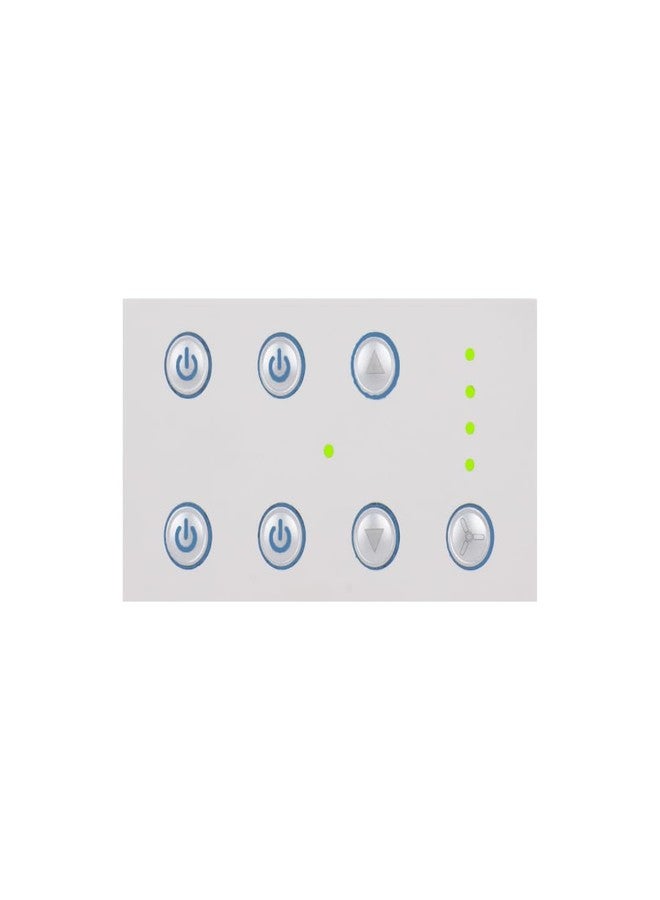 Dizihomes 5 Port Modular WiFi Smart Switch Board (4 Switch Control + 1 Fan Speed Control), Compatible with Alexa and Google Home
